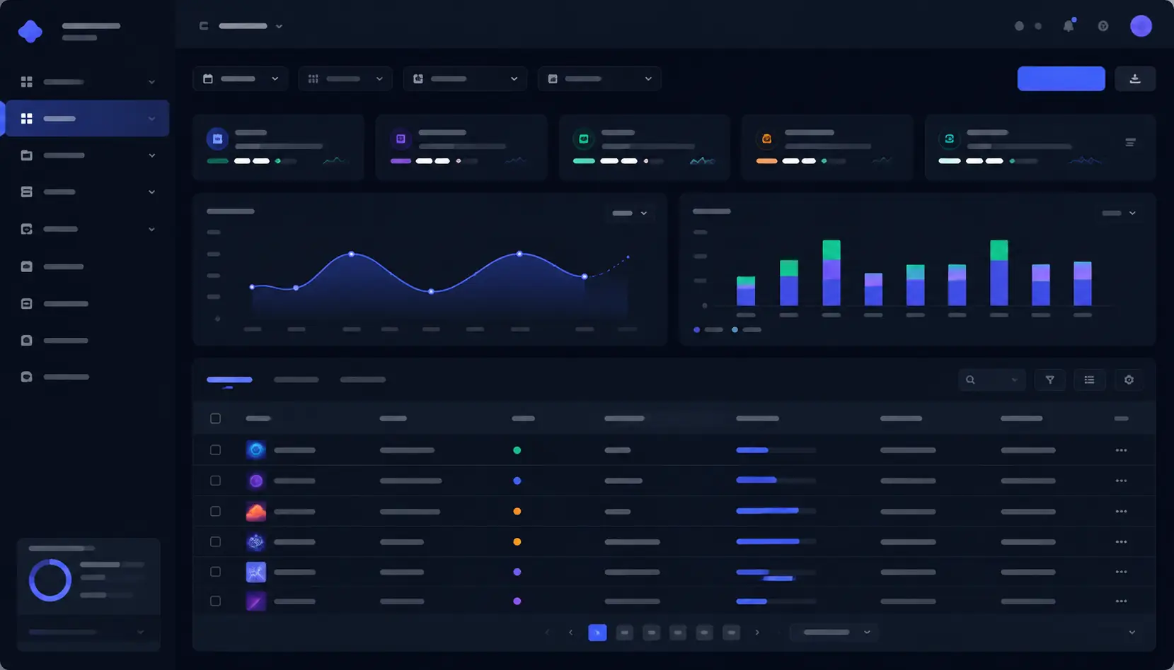 AI SaaS 仪表盘 UI 界面生成示例